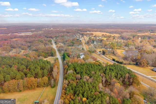 a view of city and mountain