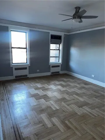 a view of a room with an empty space