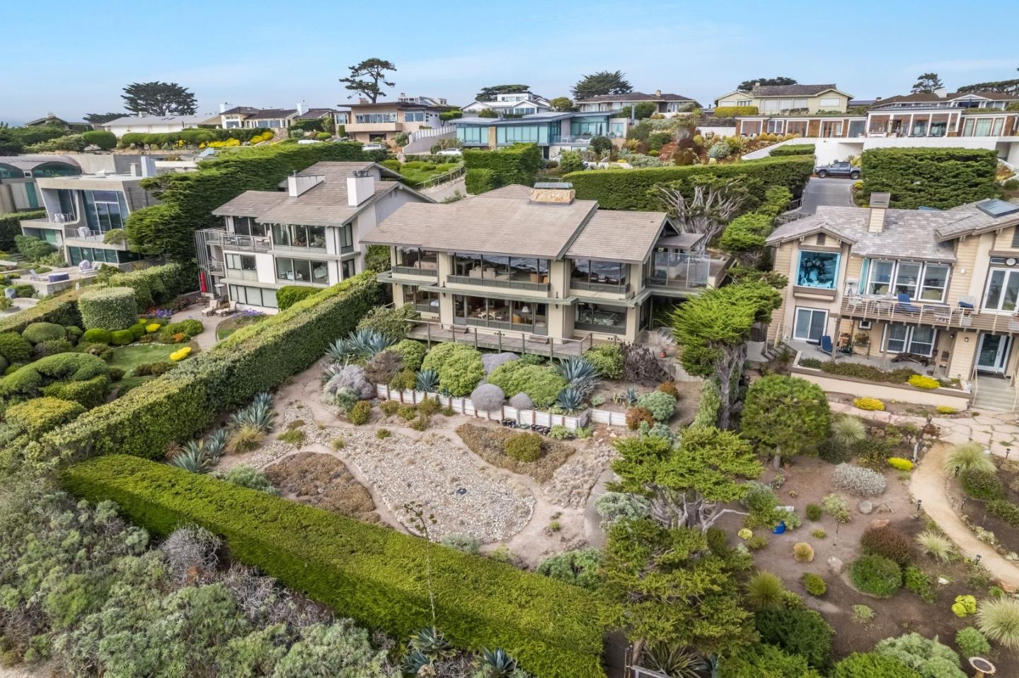 2615 Ribera Road Carmel, CA 93923 - Photo 16 of 23 an aerial view of a house with a garden and plants