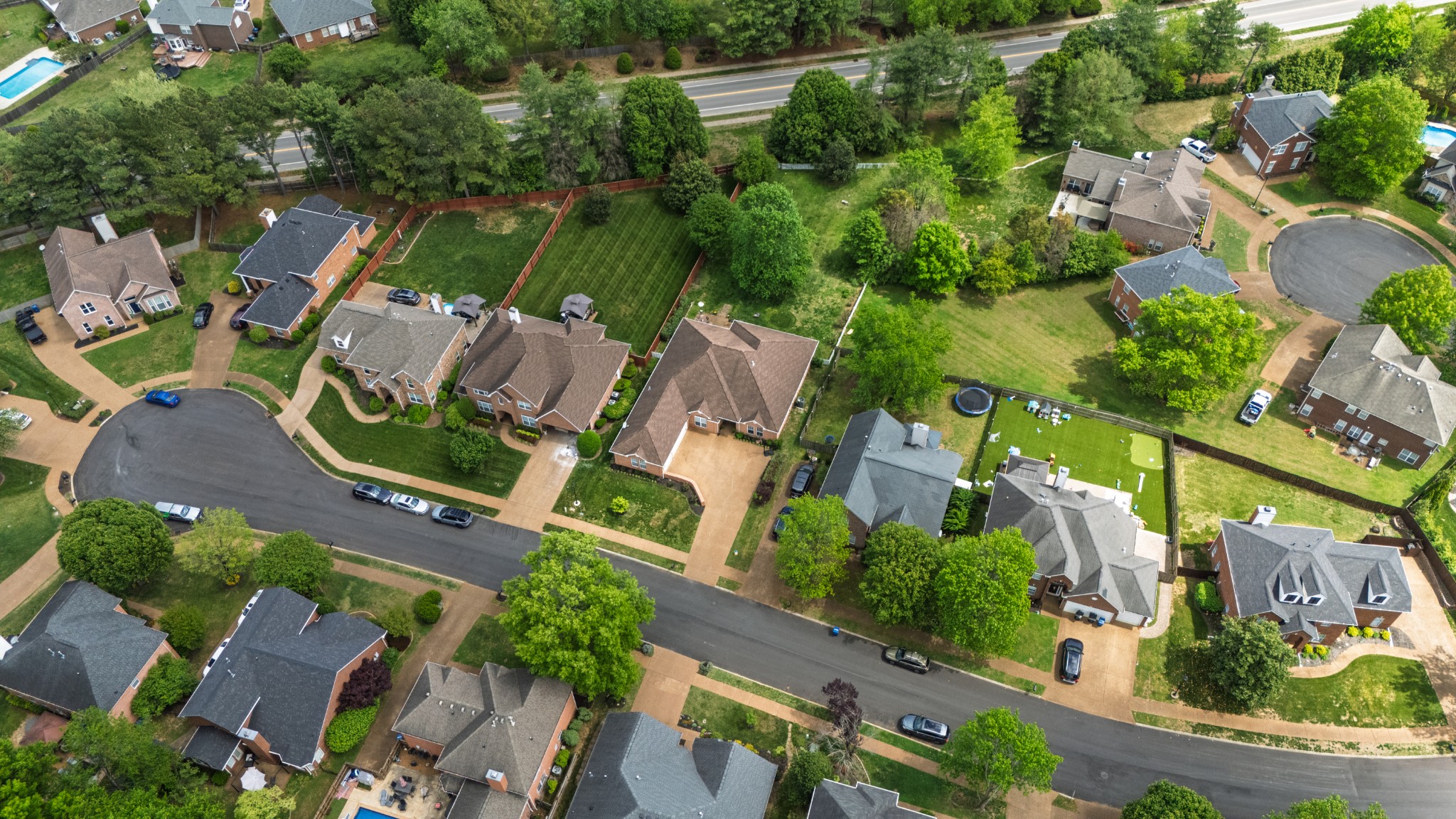 532 Bancroft Way Franklin, TN 37064 - Photo 36 of 48 an aerial view of multiple houses with yard