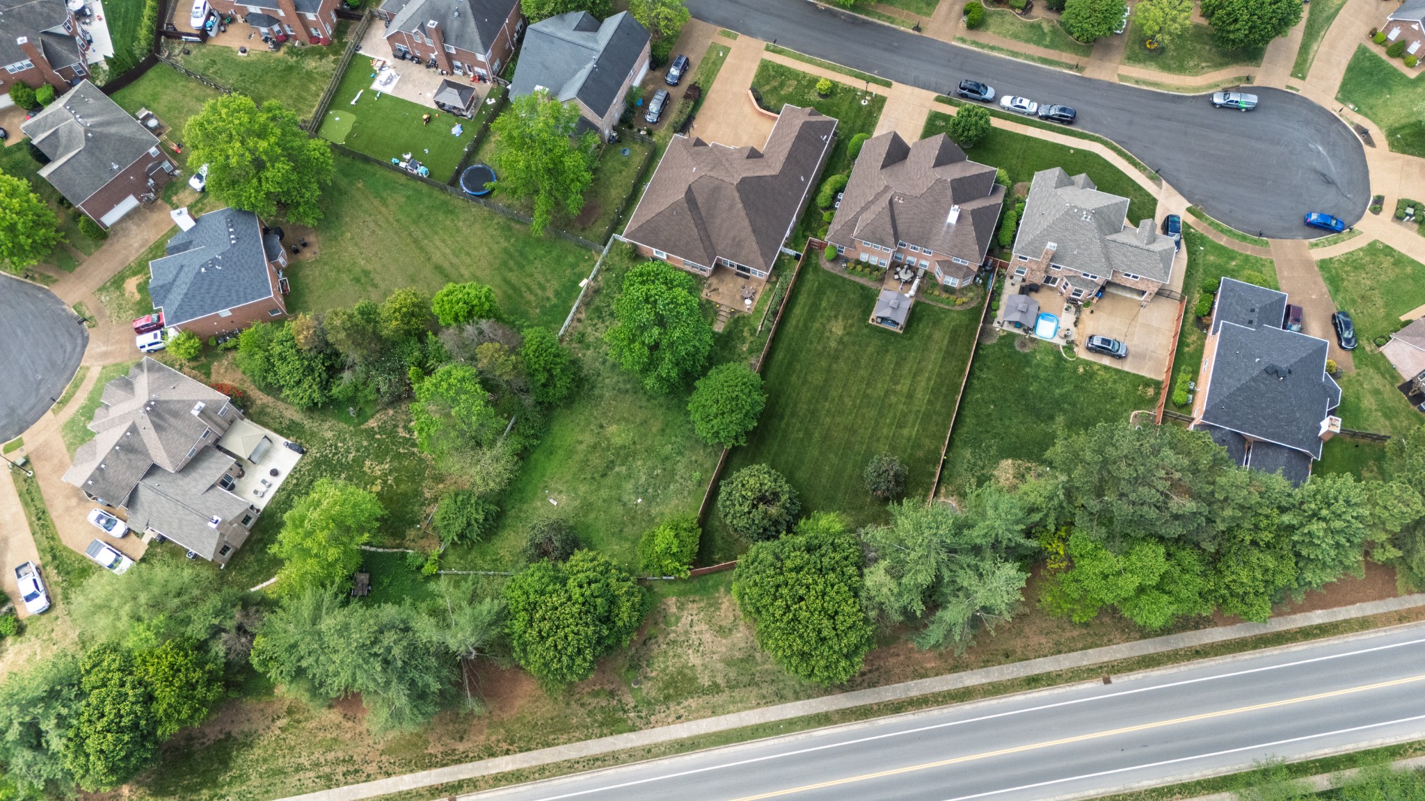 532 Bancroft Way Franklin, TN 37064 - Photo 37 of 48 an aerial view of a house with a yard and outdoor seating
