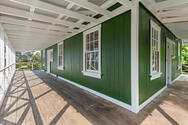 a view of backyard with green space