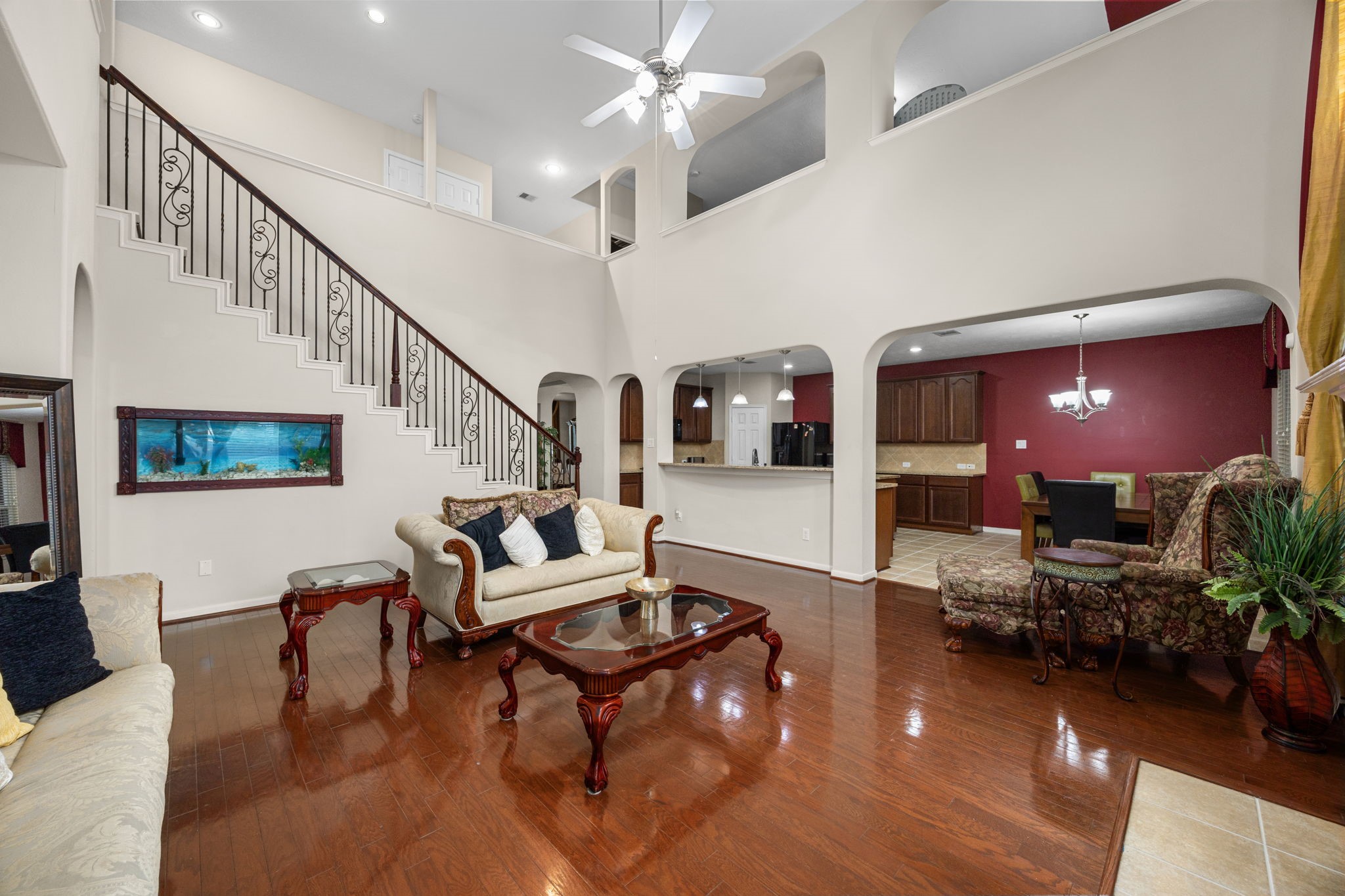 6719 Latchmore Lane Houston, TX 77049 - Photo 9 of 46 a living room with furniture and wooden floor