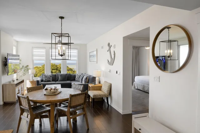 a view of a livingroom with furniture and window