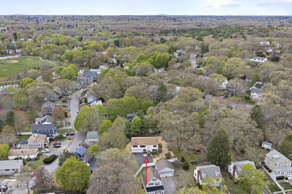 68 Dothan Street Arlington, MA 02474 - Photo 36 of 36 an aerial view of a houses with a lush green forest