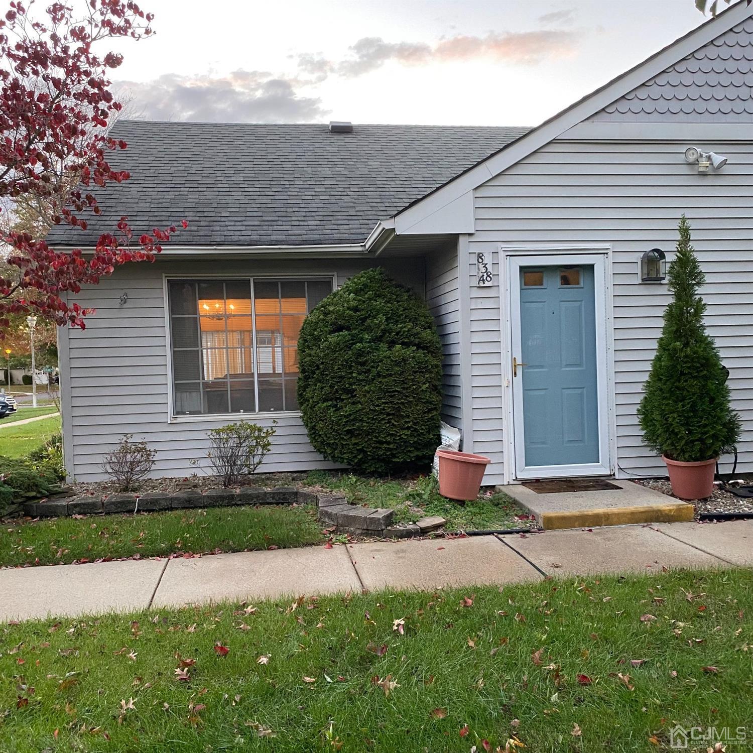 a front view of a house