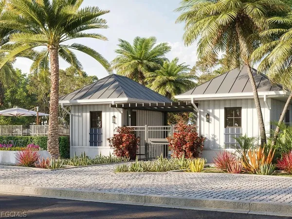 a front view of house with small garden