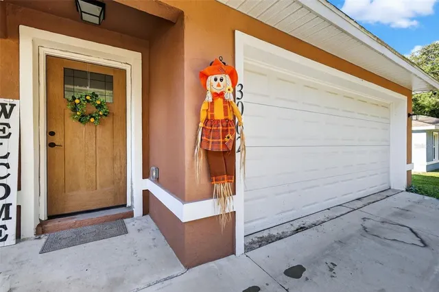 a view of front door of house