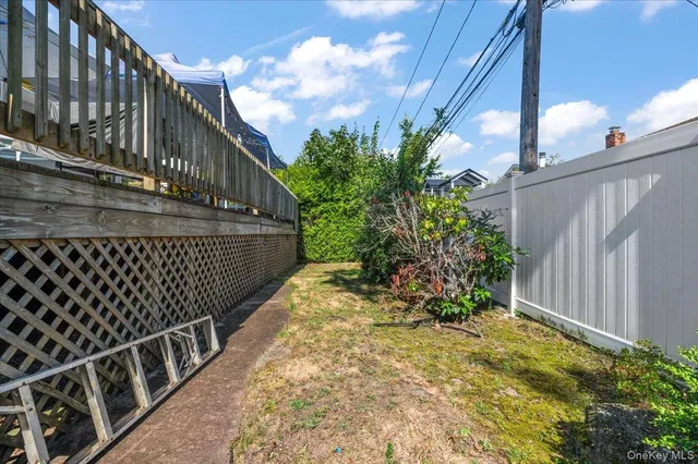 a view of stairs and yard