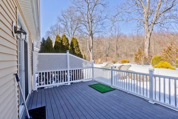 a view of a garden from a balcony