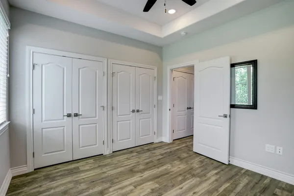 a view of an empty room and window