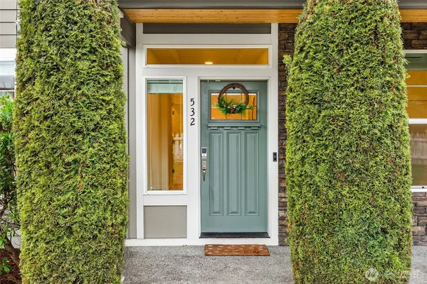 a view of front door of house