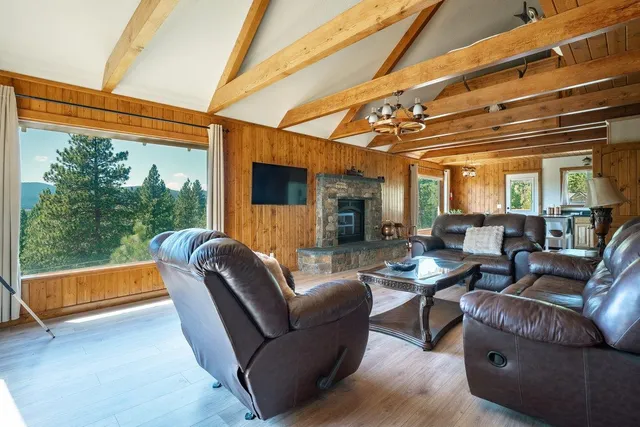 a outdoor living space with furniture