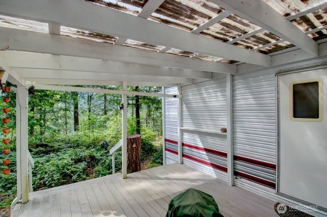 a house view with a backyard space