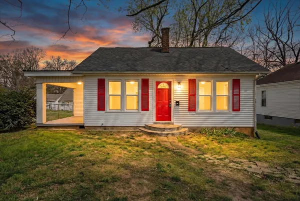 a view of a backyard with a garden
