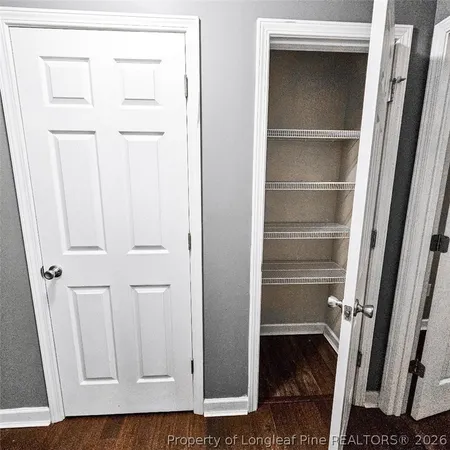 a view of closet area