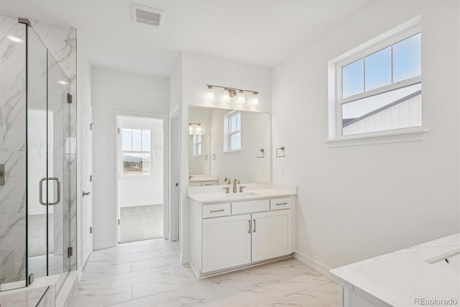 1162 Weller Street Timnath, CO 80547 - Photo 16 of 29 a bathroom with a sink a toilet and shower