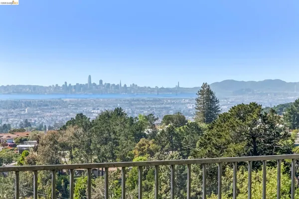 a view of a city and mountain