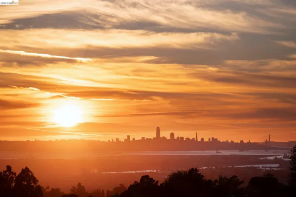 a view of city and mountain