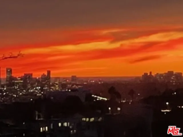 a view of city and mountain