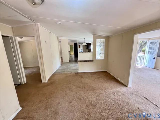 a view of a livingroom with a fireplace
