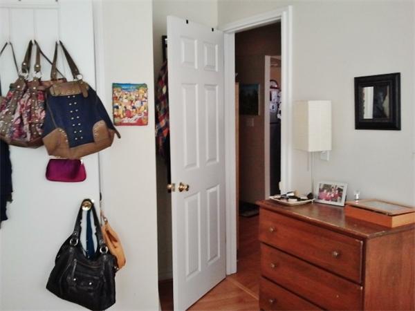 516 Green Street, Unit 1D Cambridge, MA 02139 - Photo 9 of 13 a room with a closet and mirror