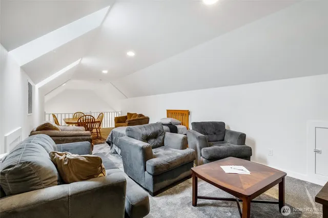 a living room with furniture and a couch