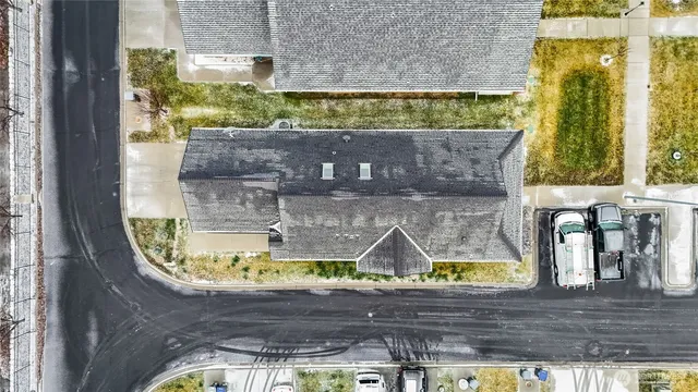 an aerial view of a city