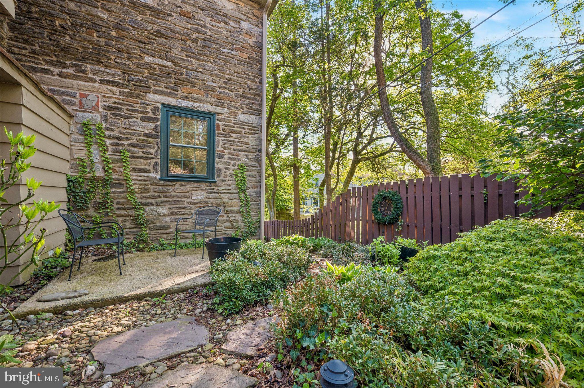 7906 Rambler Road Elkins Park, PA 19027 - Photo 31 of 36 Charming garden retreat with stone walls.