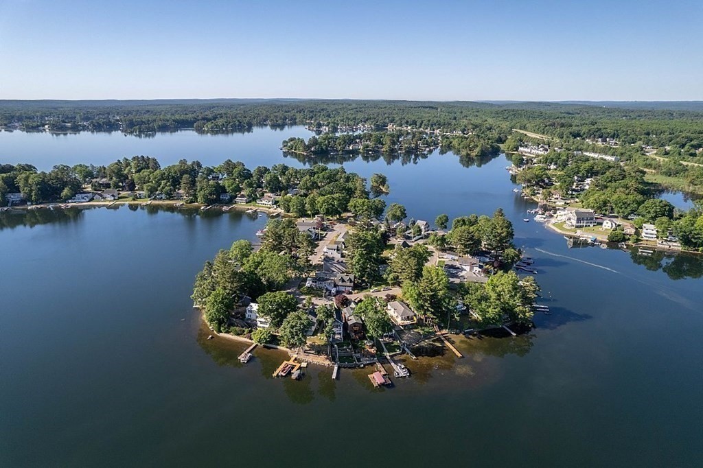 294 Killdeer Road Webster, MA 01570 - Photo 4 of 42 an aerial view of a house with a lake view