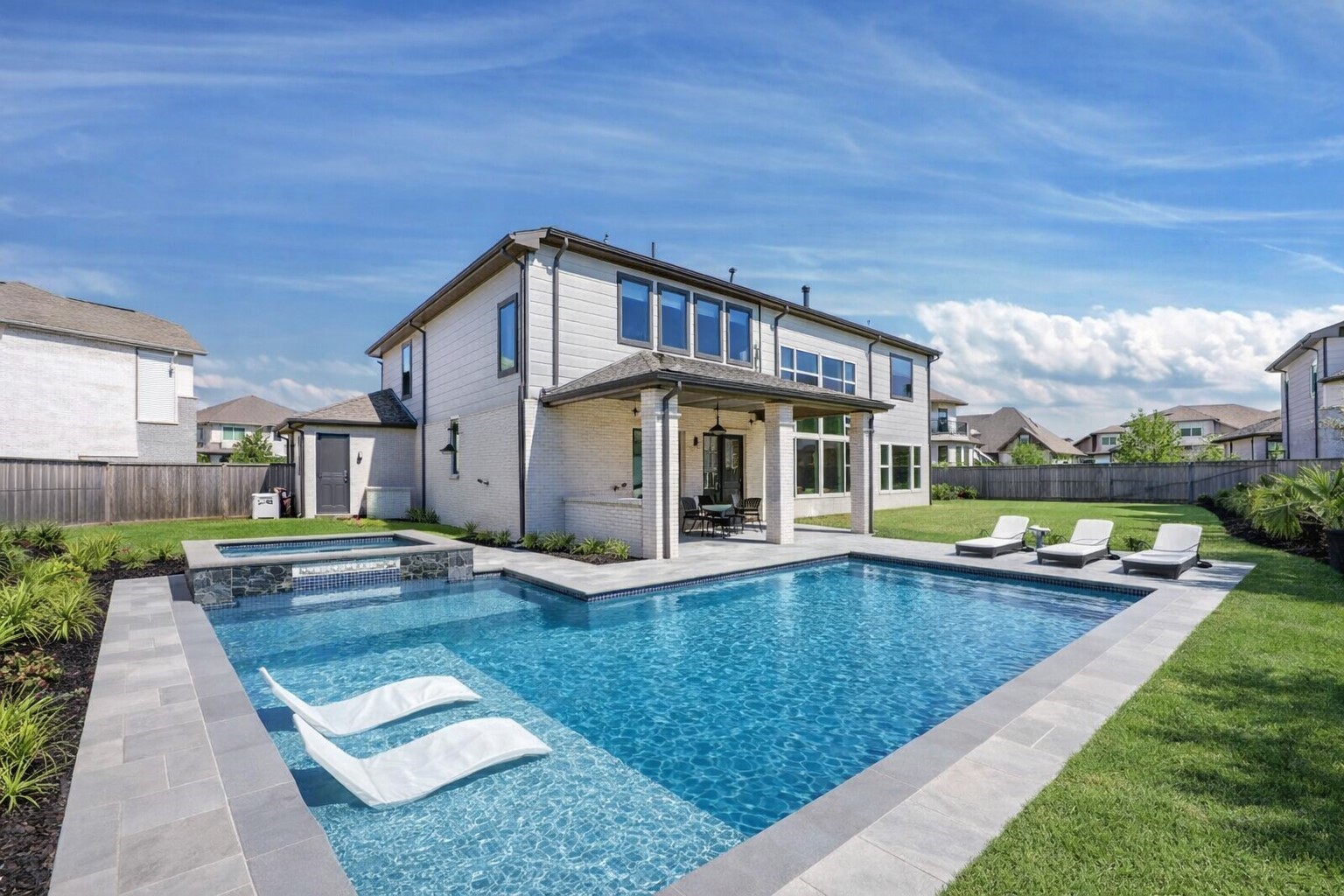 21507 Flowerhead Way Cypress, TX 77433 - Photo 46 of 50 POOL RENDERING: Oversized lot, plenty of room for a pool + green space and no dierct back neighbors!