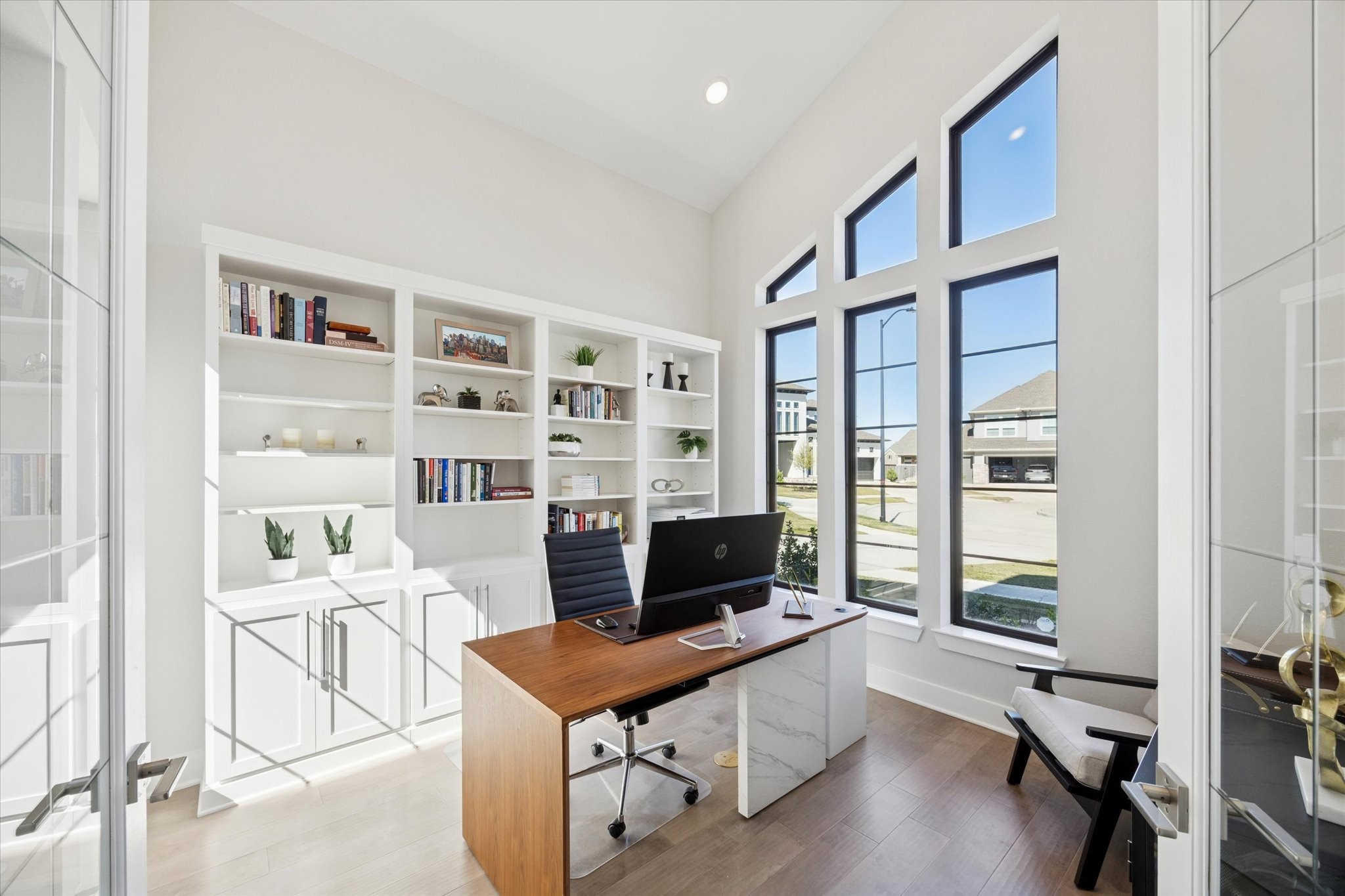 21507 Flowerhead Way Cypress, TX 77433 - Photo 8 of 50 First Floor: Home Office with Custom Built-ins!