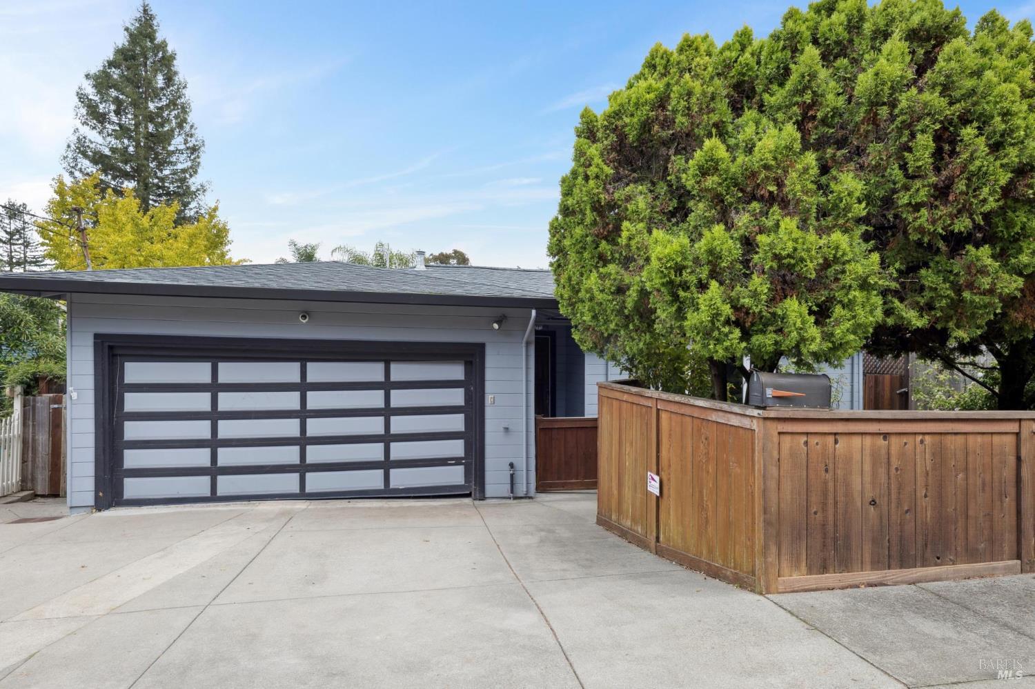 front view of a house with a garage