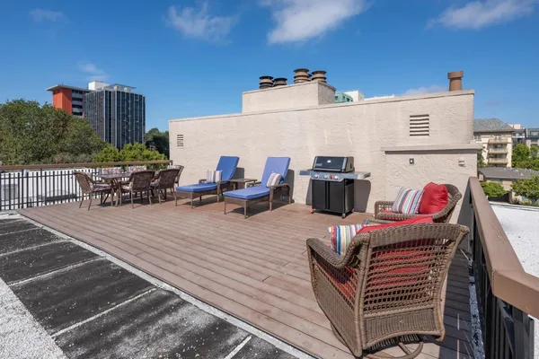 a outdoor space with furniture