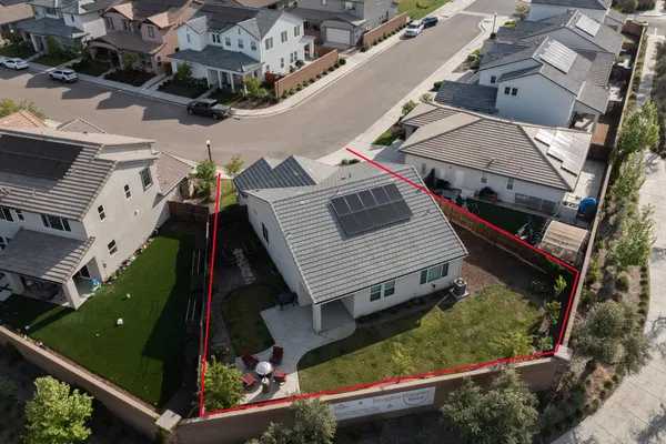 a view of a lake with houses