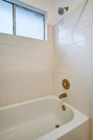 a bathroom with a tub