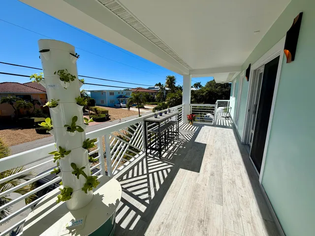 a view of balcony and workspace