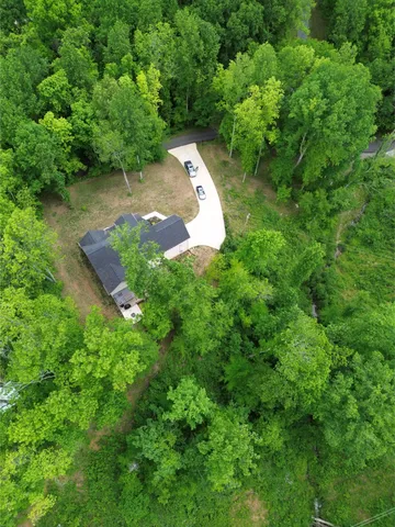a view of a lush green space