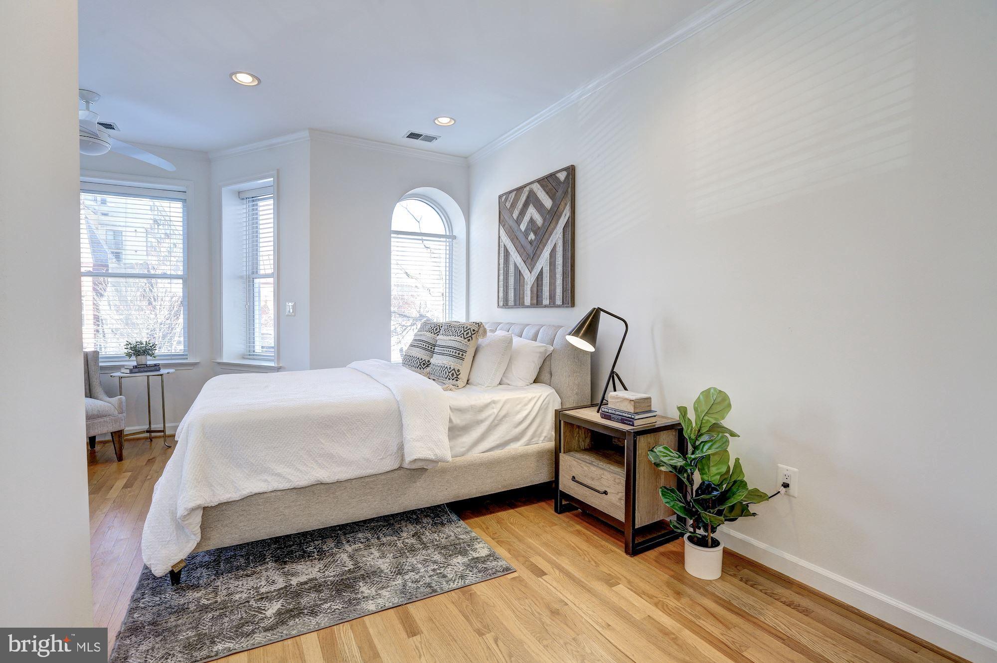 2019 13th Street Northwest Washington, DC 20009 - Photo 14 of 24 Master bedroom with stunning natural light