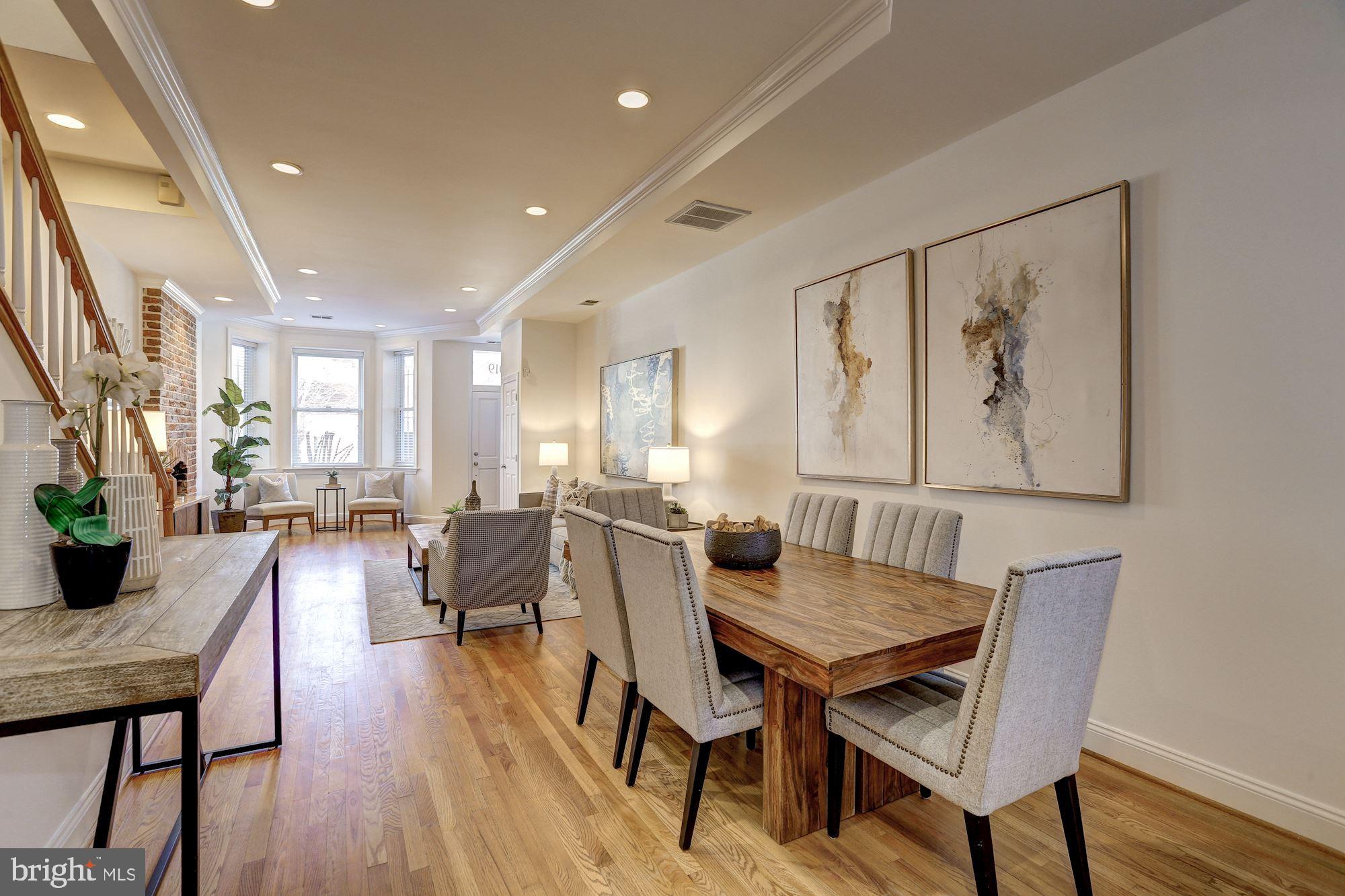 2019 13th Street Northwest Washington, DC 20009 - Photo 6 of 24 Living room and dining room combination