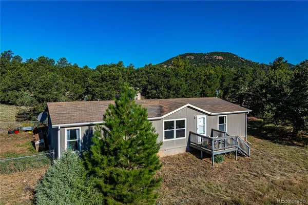 a house with trees in the background