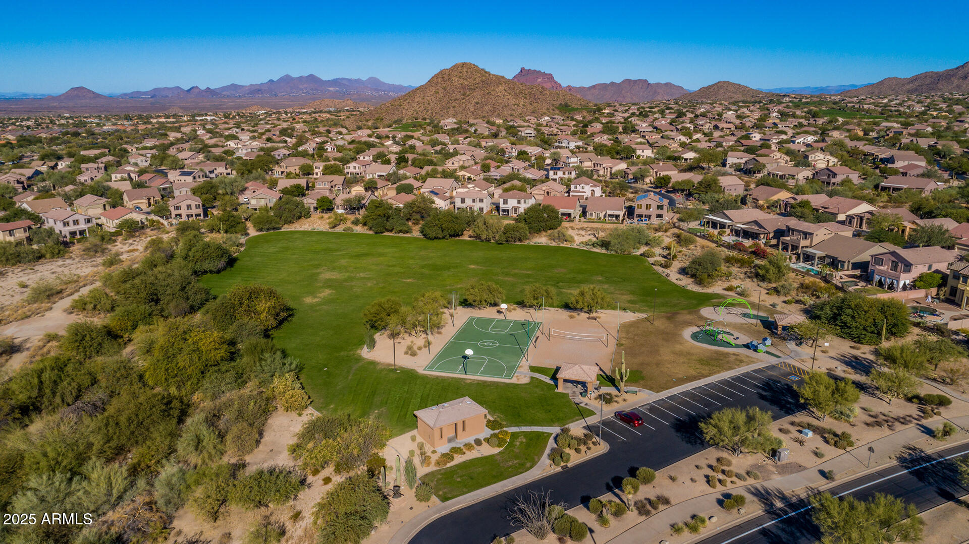 4037 North Pinnacle Hills Circle Mesa, AZ 85207 - Photo 107 of 195 an aerial view of residential houses with outdoor space