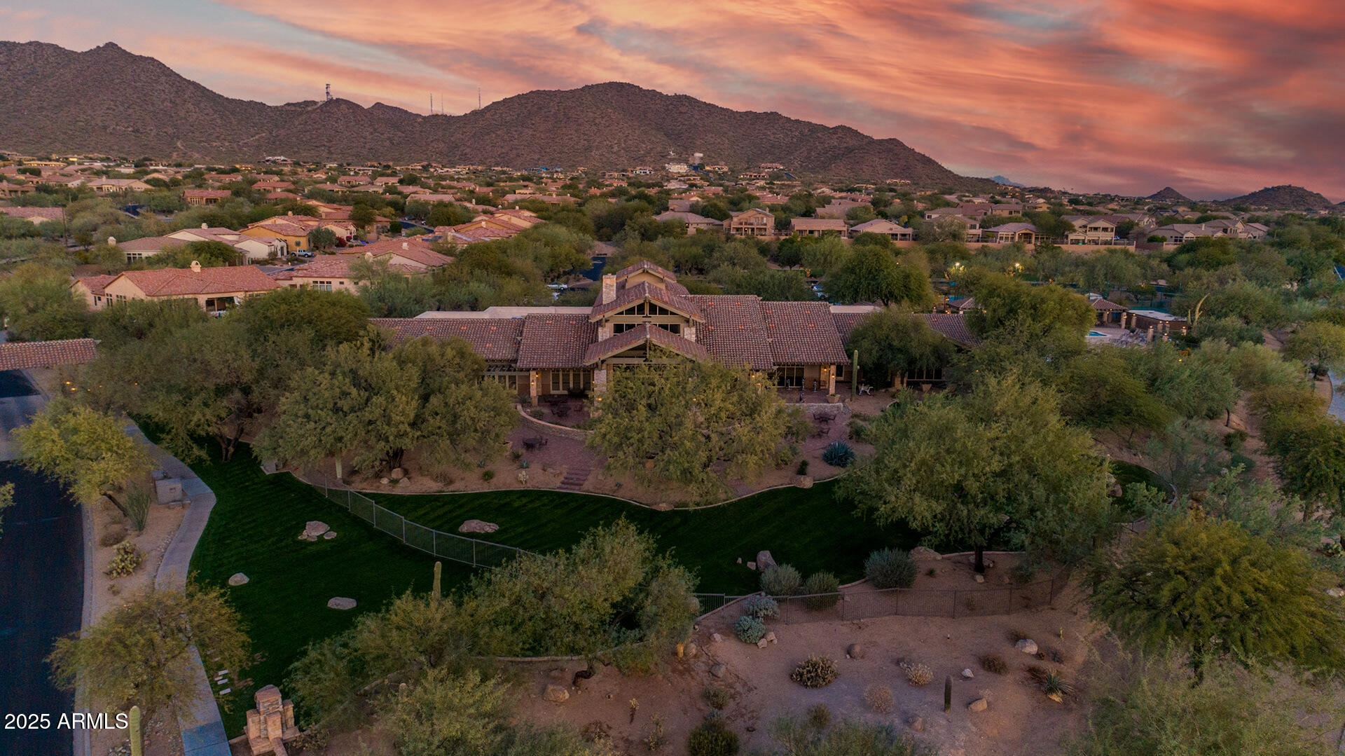 4037 North Pinnacle Hills Circle Mesa, AZ 85207 - Photo 171 of 195 an aerial view of residential houses with outdoor space and trees