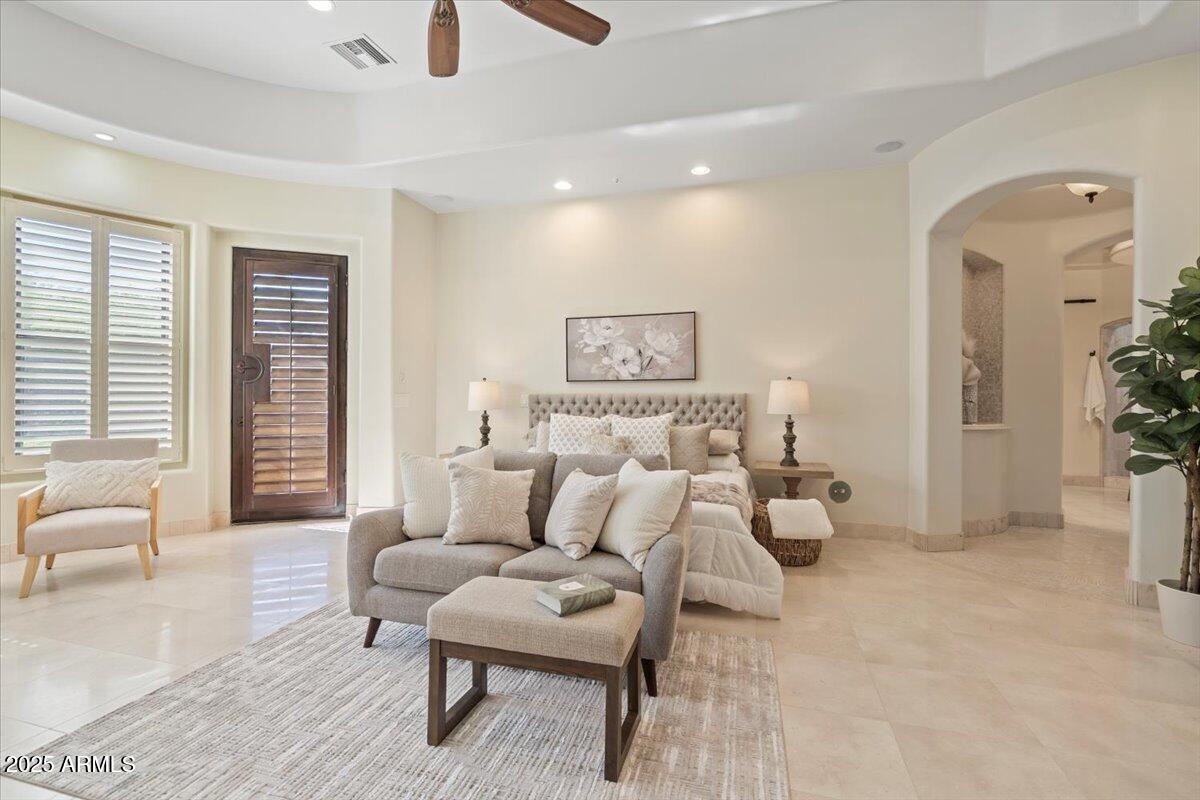 4037 North Pinnacle Hills Circle Mesa, AZ 85207 - Photo 58 of 195 a living room with furniture and a potted plant