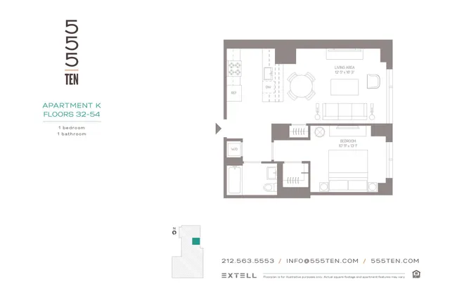 $5,650 | 555 10th Avenue, Unit 50K | Hudson Yards