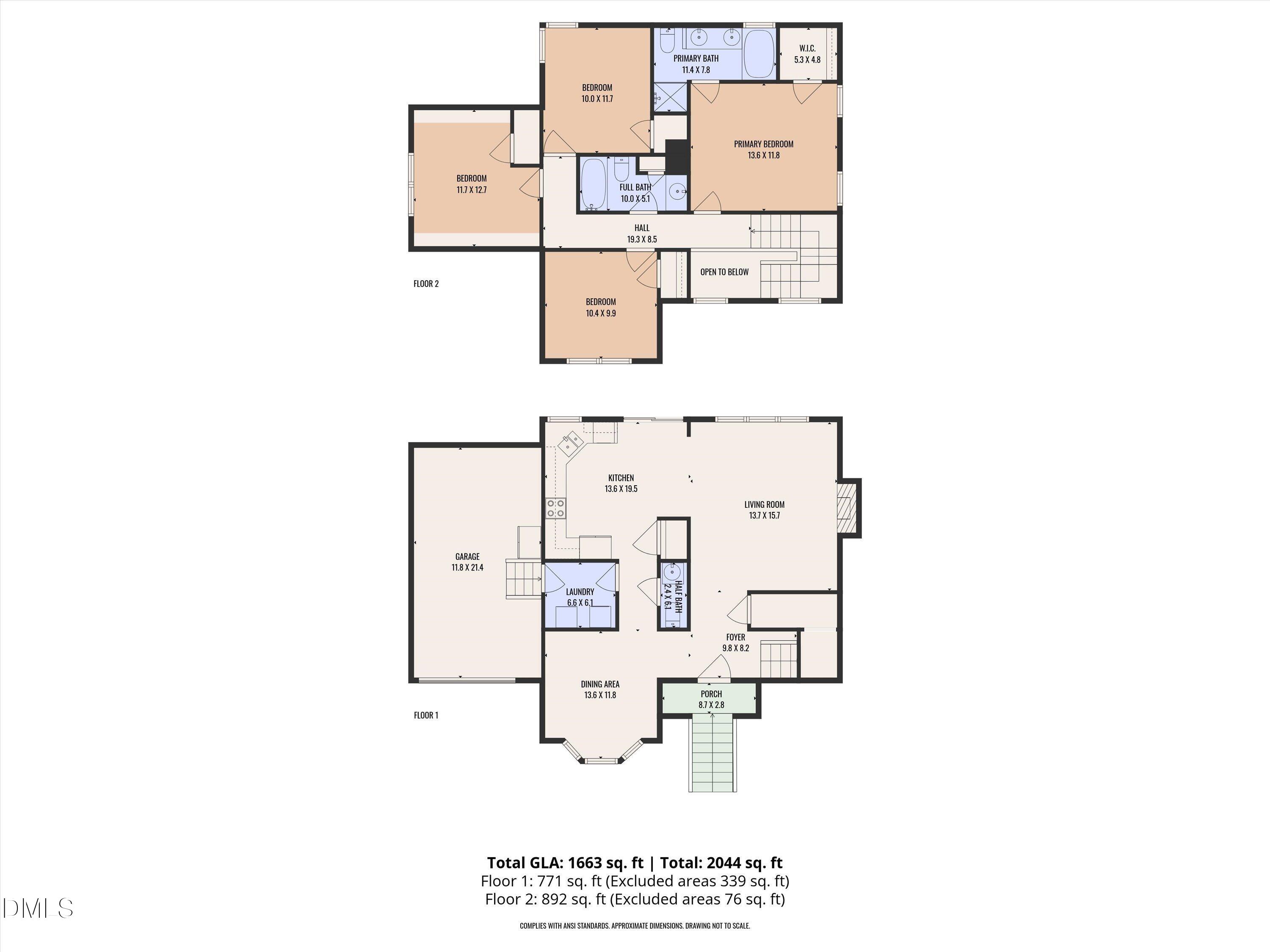 102 College Avenue Durham, NC 27713 - Photo 38 of 38 a picture of a floor plan