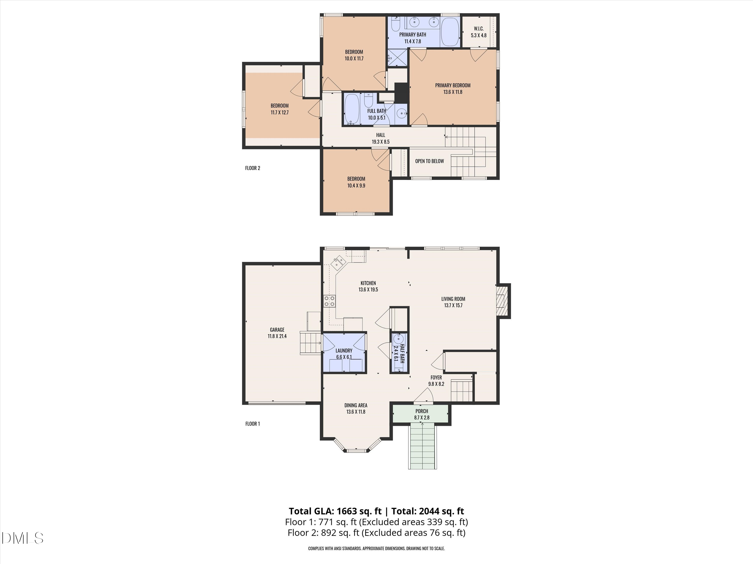 102 College Avenue Durham, NC 27713 - Photo 36 of 39 a picture of a floor plan