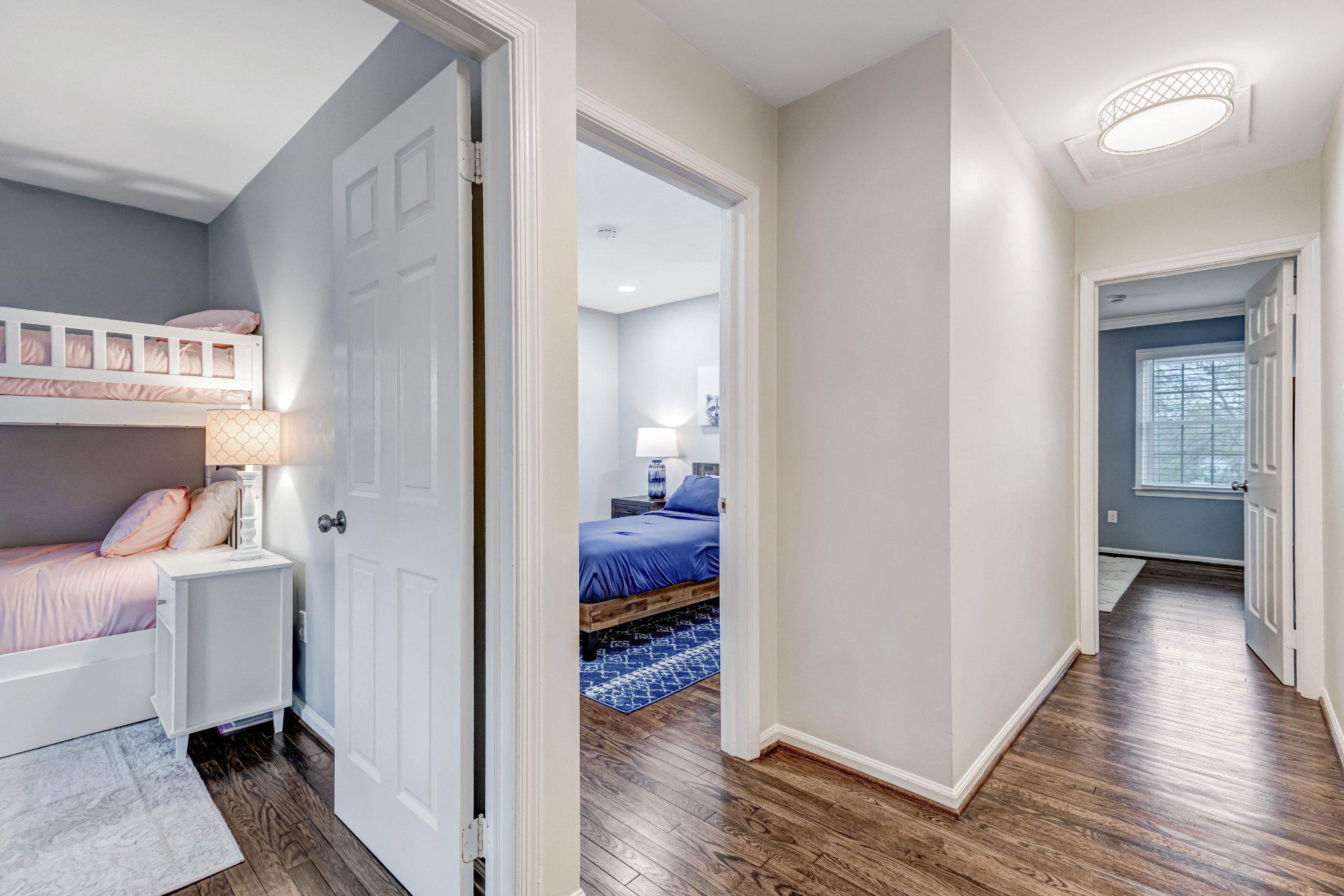 8619 Nanlee Drive Springfield, VA 22152 - Photo 17 of 73 Upstairs hallway with cozy bedrooms.