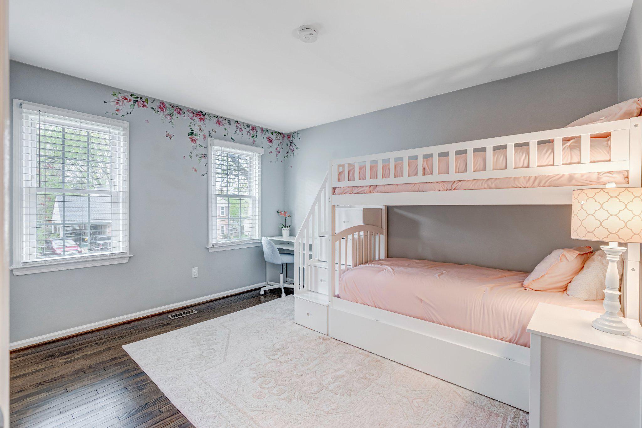 8619 Nanlee Drive Springfield, VA 22152 - Photo 20 of 73 a bedroom with a bed and a large window