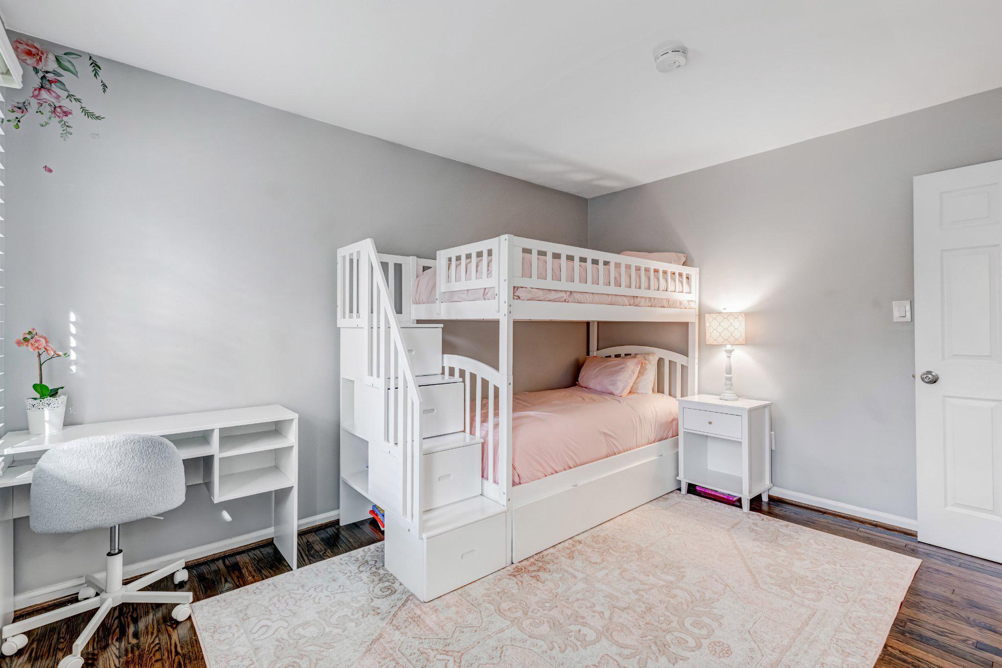 8619 Nanlee Drive Springfield, VA 22152 - Photo 21 of 73 a bedroom with a bed and a desk